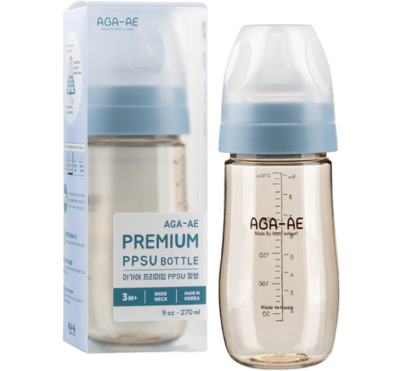 Bình sữa PPSU Aga-ae 270ml (xanh)