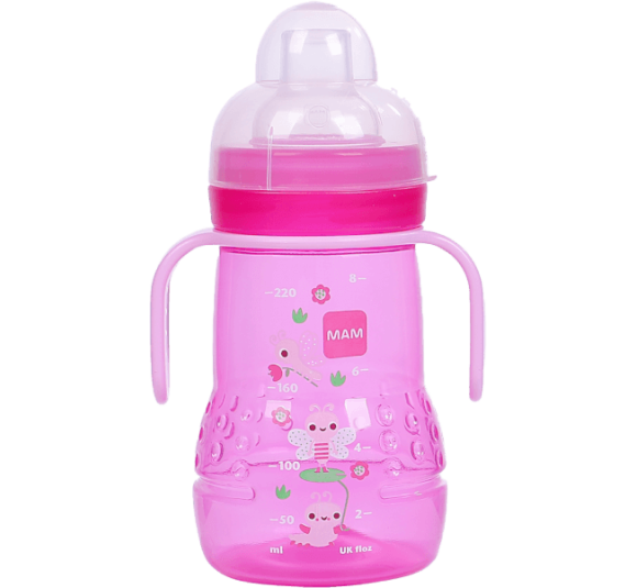 Bình tập uống chống tràn cho bé MAM Trainer Girl 220ml
