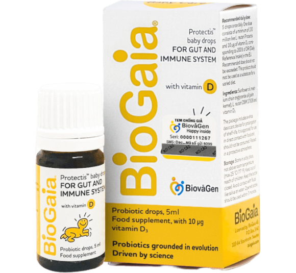 Thực phẩm bảo vệ sức khỏe BioGaia Protectis baby drops with vitamin D3