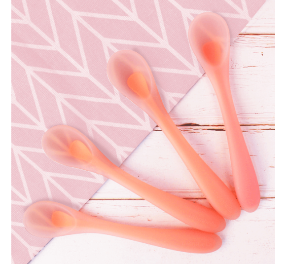 Bộ 2 muỗng silicone Mombella (Hồng)