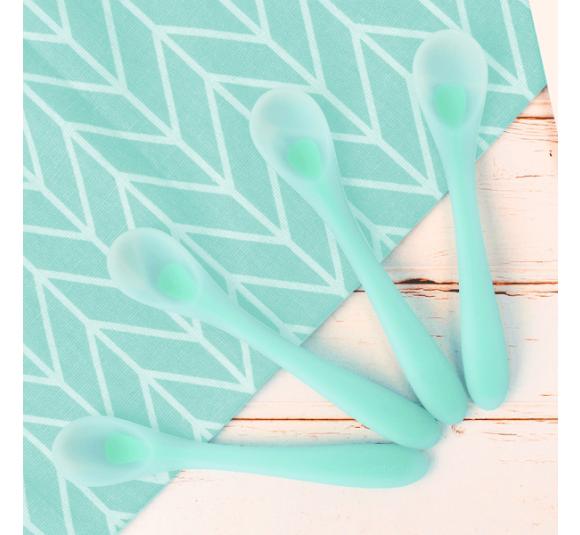 Bộ 2 muỗng silicone Mombella (Xanh)