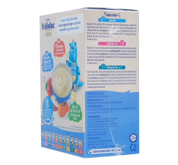 Bột ăn dặm Ridielac Gold 4 gói vị ngọt 200g cho bé 6M-24M