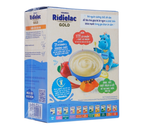 Bột ăn dặm Ridielac Gold 4 gói vị ngọt 200g cho bé 6M-24M
