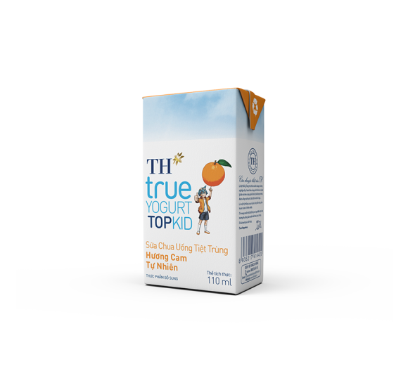 Sữa Chua Uống Tiệt Trùng TH true YOGURT TOPKID Hương Cam Tự Nhiên 110 ml