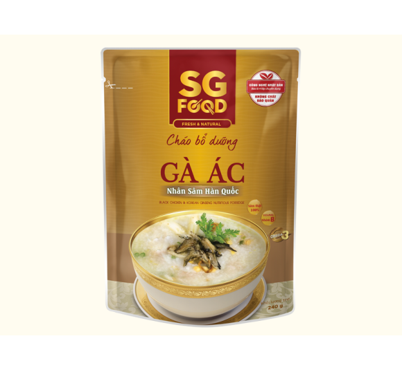 Cháo bổ dưỡng gà ác nhân sâm Hàn Quốc 240g 