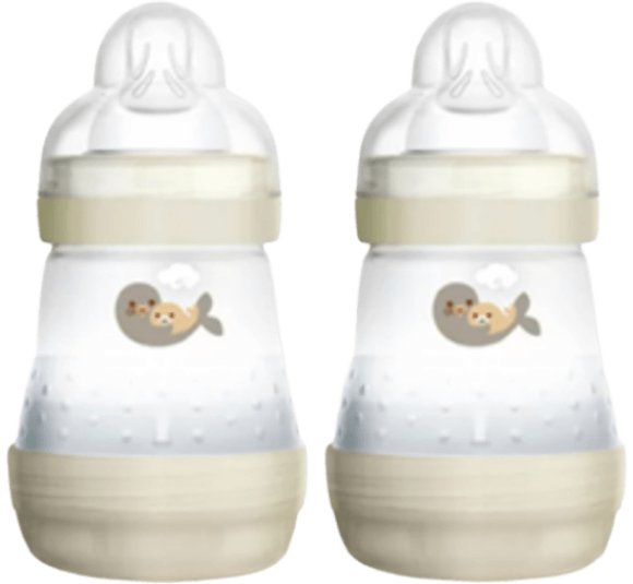 Combo 2 Bình sữa Mam Easy Start Anticolic (chống đầy hơi, 160ml, trắng kem)