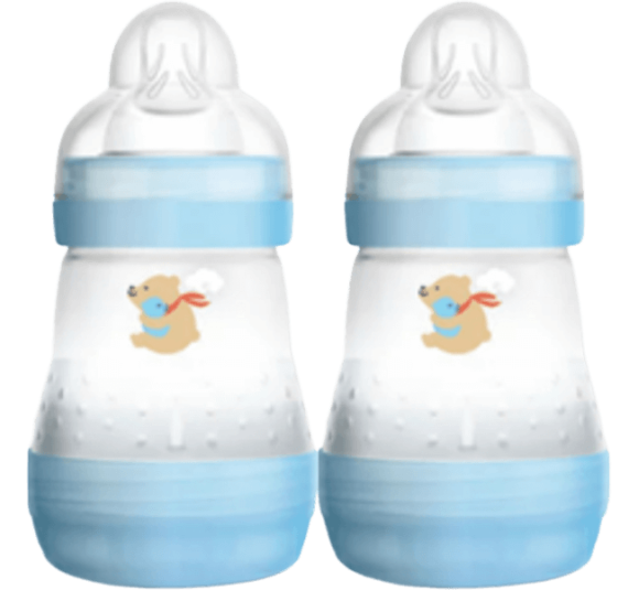 Combo 2 Bình sữa Mam Easy Start Anticolic (chống đầy hơi, 160ml, xanh dương)