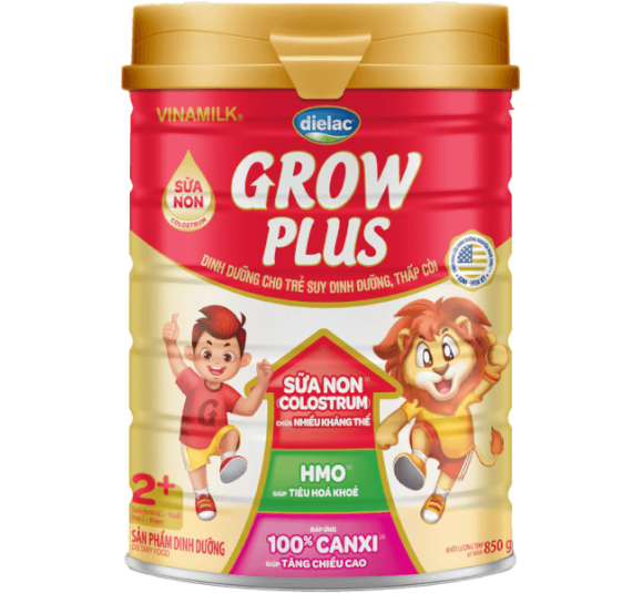 Sữa Dielac Grow Plus 2+, 2-10 tuổi, 850g