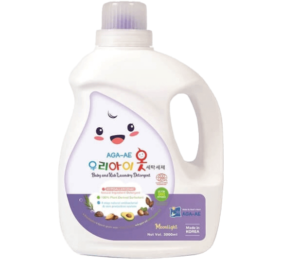 Nước giặt Hàn quốc AGA - AE kháng khuẩn & bảo vệ da bé - Moonlight 3L