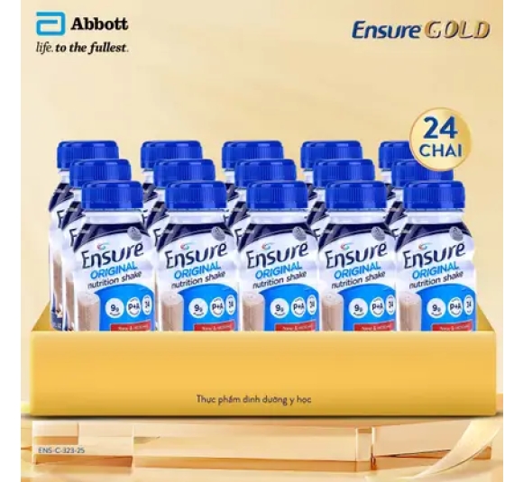 Thùng 24 chai Ensure dạng lỏng hương vani 237ml