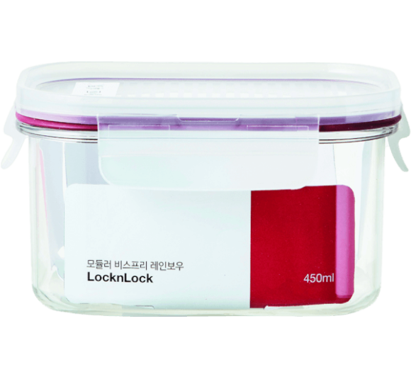 Hộp bảo quản thực phẩm nhựa Bisfree Modular  450ml - ĐỎ