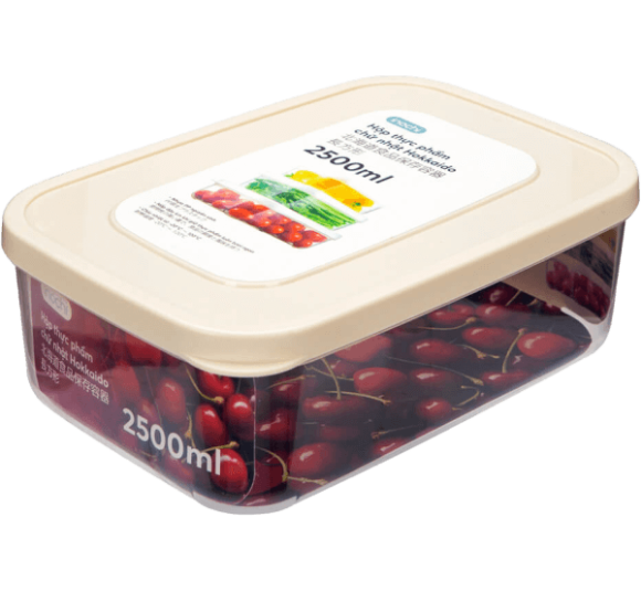 Hộp thực phẩm chữ nhật Hokkaido 2500ml