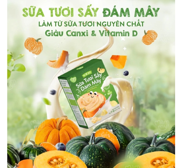  Sữa tươi sấy đám mây Vị Bí Đỏ 