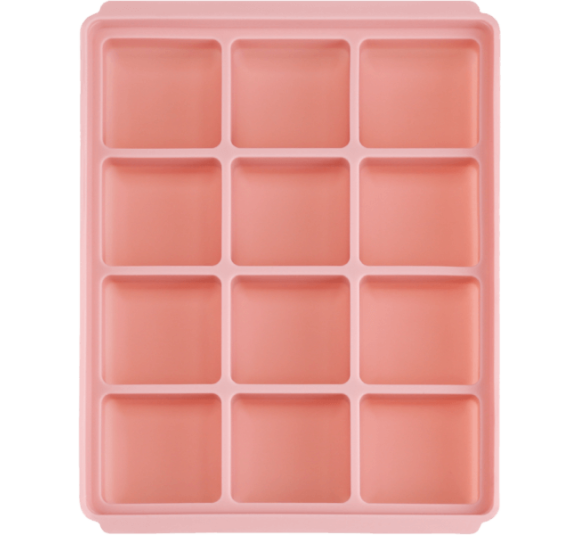Khay silicone trữ đông Edison (màu hồng, 12 ô)