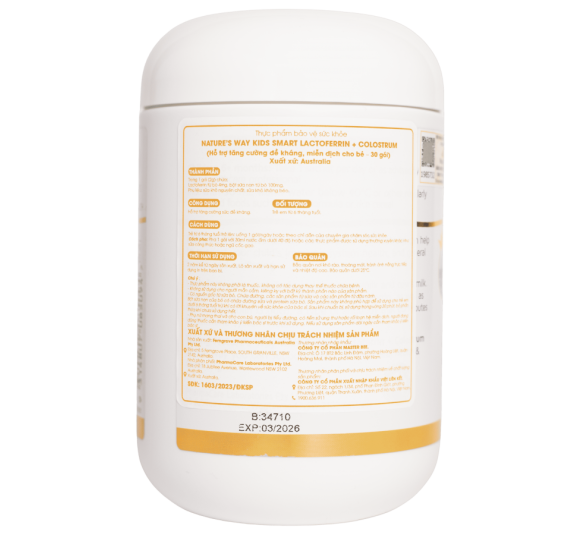 Nature’s Way Kids Smart Lactoferrin + Colostrum – Hỗ trợ tăng cường đề kháng, miễn dịch cho bé