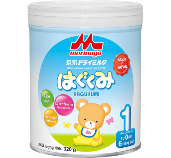 Sữa Morinaga số 1 320g (Hagukumi, 0-6 tháng)