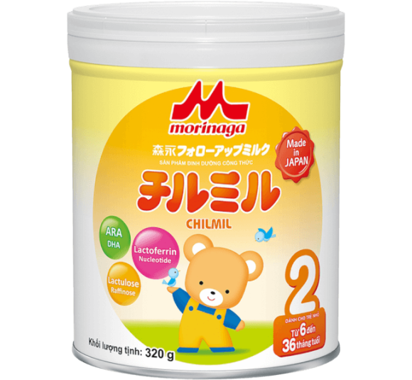 Sữa Morinaga số 2 320g (Chilmil, 6-36 tháng)