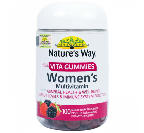 Nature’s Way Adult Vita Gummies Women’s Multivitamin – Viên nhai bổ sung vitamin, khoáng chất cho phụ nữ (Hộp 100 viên)