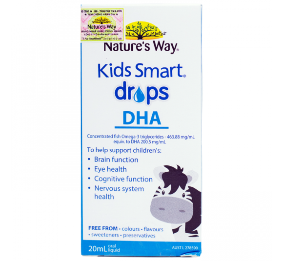 Nature'S Way Kids Smart Drops Dha- Hỗ Trợ Phát Triển Não Bộ, Thị Lực Cho Bé