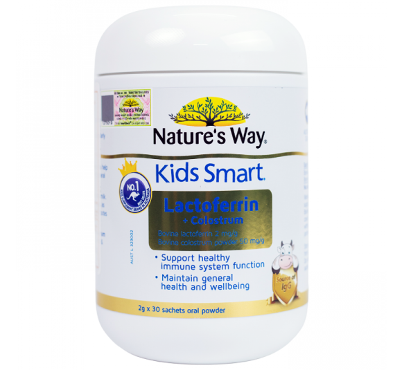 Nature’s Way Kids Smart Lactoferrin + Colostrum – Hỗ trợ tăng cường đề kháng, miễn dịch cho bé