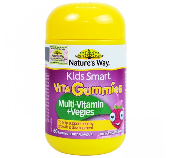Nature's Way Kids Smart Vita Gummies Multi-vitamin Vegies - Kẹo dẻo bổ sung vitamin từ rau củ
