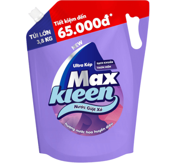 Nước giặt xả MaxKleen hương huyền diệu túi 3.8kg