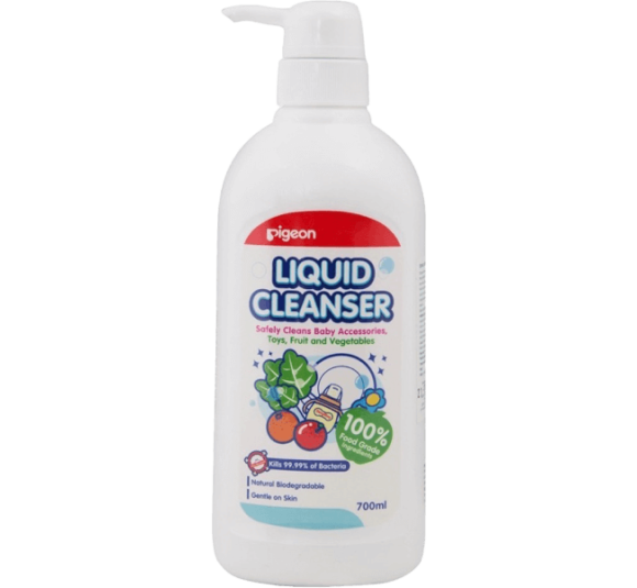 Nước rửa bình sữa và rau củ Pigeon, chai 700ml