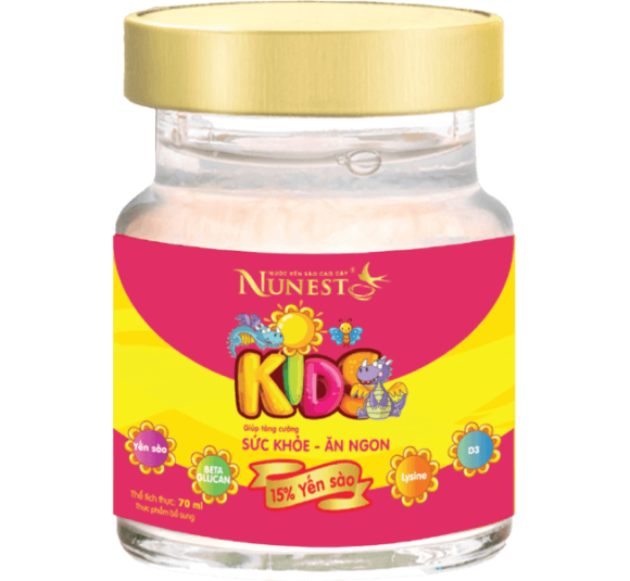 Nước yến sào cao cấp Nunest Kids 70ml (Lốc 3+1)