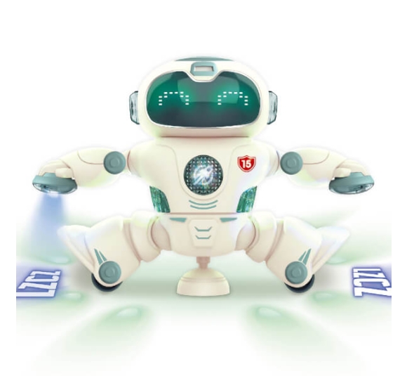 Robot âm nhạc xoay 360 độ có đèn YN374456