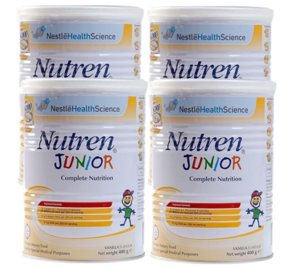 Combo 4 lon Thực phẩm dinh dưỡng y học Nutren JUNIOR 400g (1-10 tuổi)