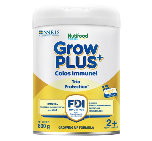 Sữa bột Nutifood GrowPlus+ Colos Immunel 2+ 800g cho bé trên 2 tuổi 