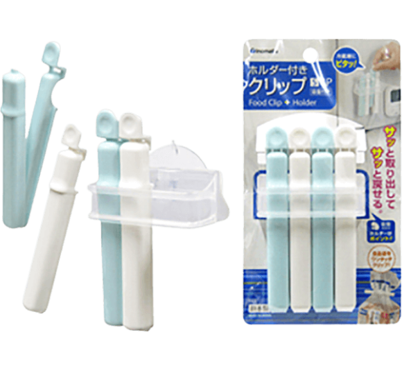 Set 4 kẹp miệng túi cỡ S (kèm giá đựng)