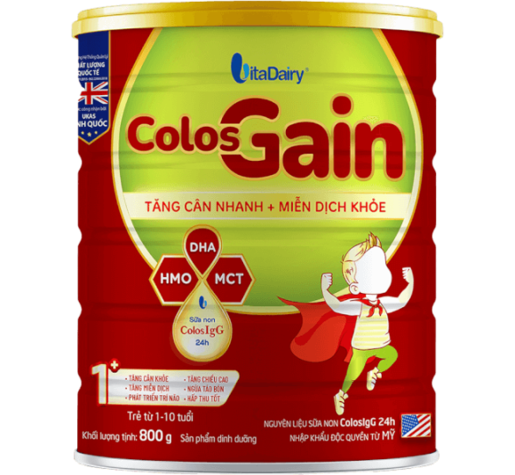 Sữa Colos Gain 1+ 800g (1 - 10 tuổi)