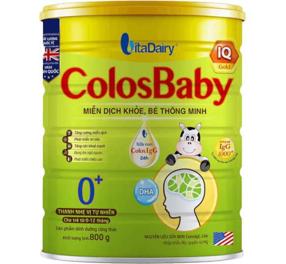 Sữa Colosbaby IQ Gold 0+ 800g (0 - 12 tháng)