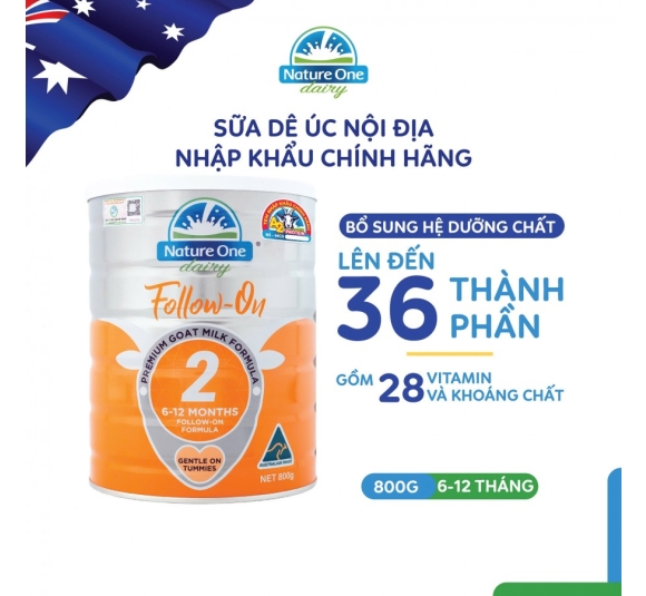 Sữa dê Nature One Dairy Goat 2 cho bé từ 6-12 tháng tuổi