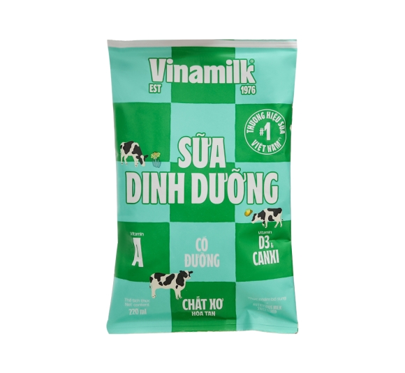 Sữa dinh dưỡng có đường Vinamilk bịch 220ml