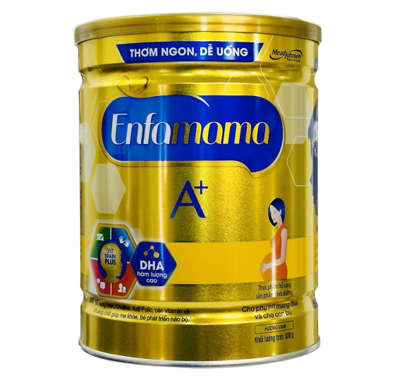 Sữa Enfamama A+ DHA hương vani cho mẹ bầu & cho con bú 830g 