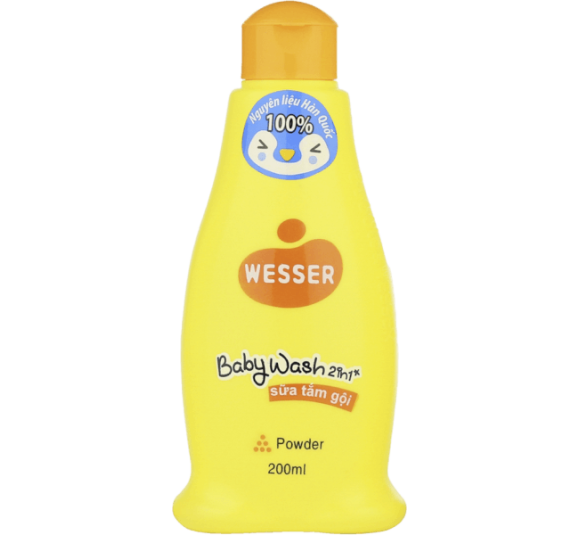 Sữa tắm gội Wesser 2 in 1 200ml (cam)