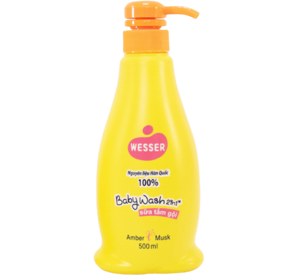 Sữa tắm gội Wesser 2 in 1 500ml (Hồng)