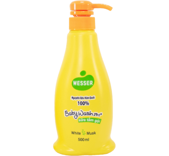 Sữa tắm gội Wesser 2 in 1 500ml (Xanh Lá)