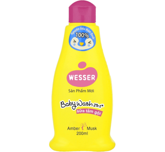Sữa tắm gội Wesser 2 in 1 (hồng)