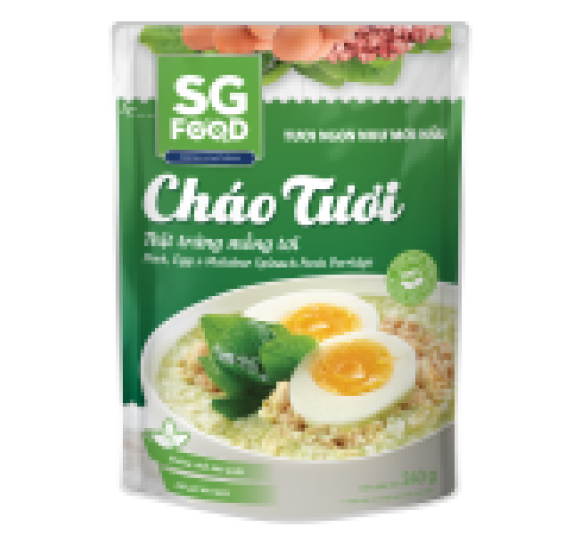 Cháo Tươi Thịt Trứng Mồng Tơi 240 g 