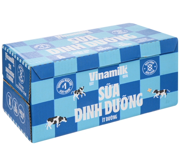 Thùng 48 bịch sữa dinh dưỡng ít đường Vinamilk 220ml