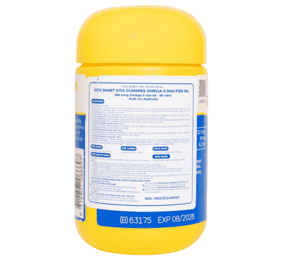 Nature's Way Vita Gummies Omega-3 DHA Fish Oil Trio - Viên nhai bổ sung Omega-3 DHA cho bé (Hộp 60 viên)