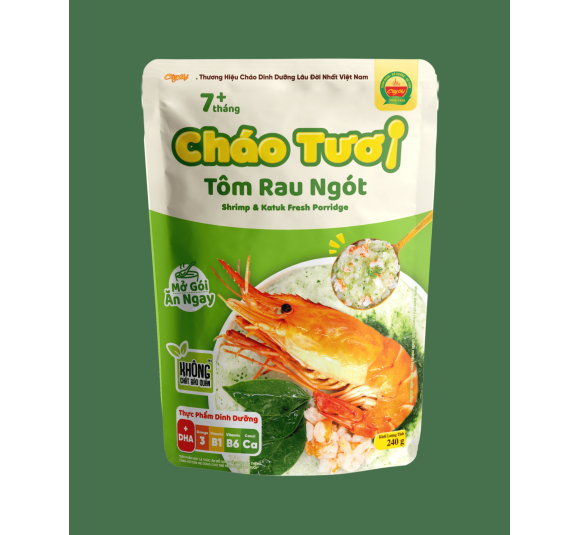 Cháo Tươi Tôm Rau Ngót 
