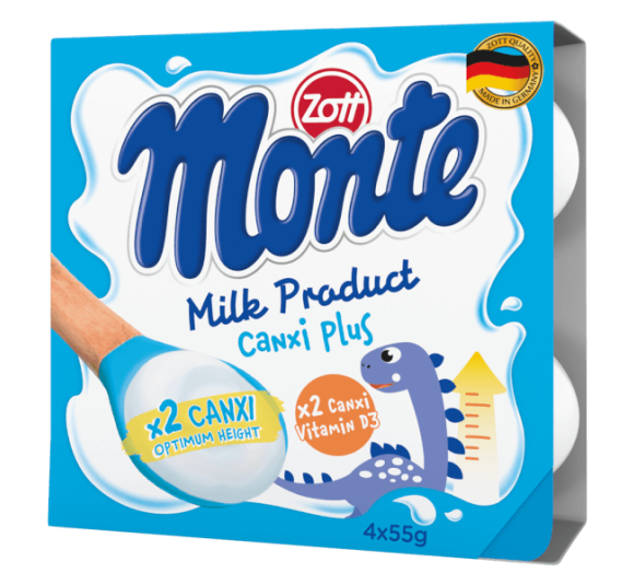 Váng sữa Zott Monte Canxi Plus 4x55g 